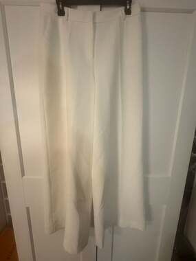 L'AGENCE White Wide Leg Trousers Size 8
